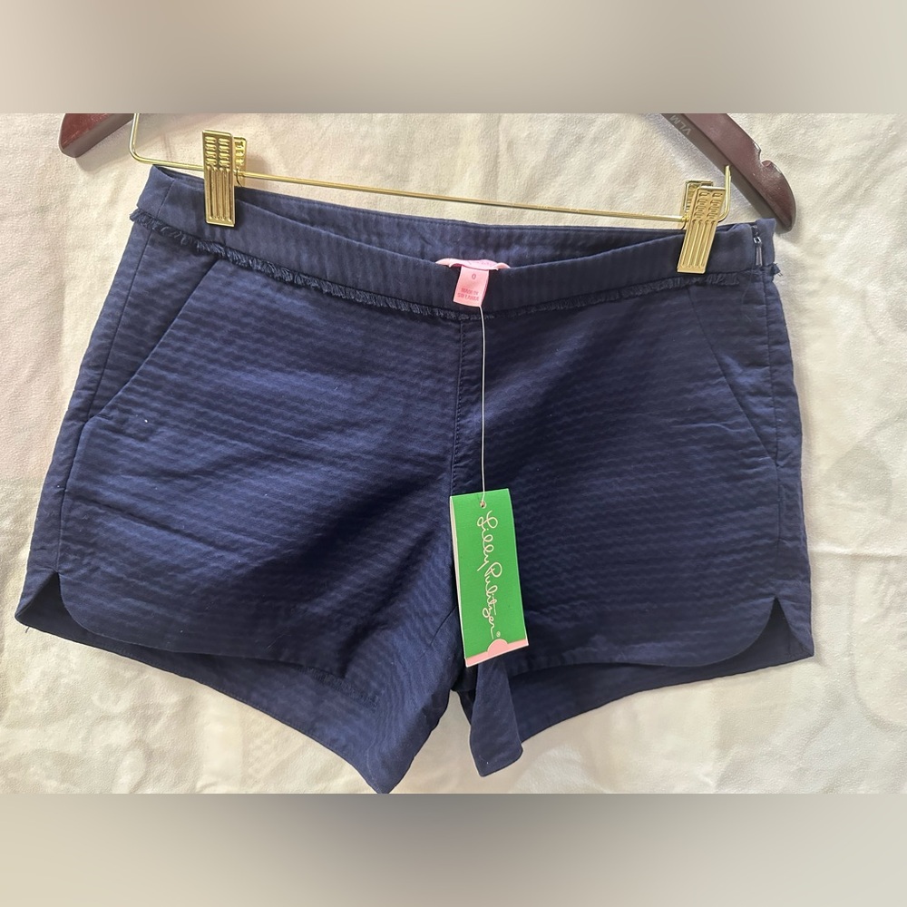 NWT! Lilly Pulitzer True Navy Adie Shorts Size 0